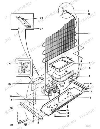 Взрыв-схема холодильника Electrolux IK275N - Схема узла Functional parts